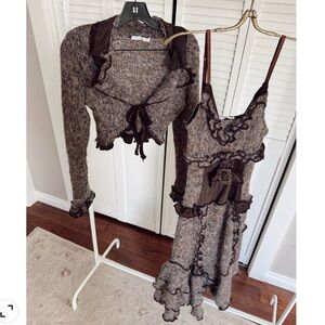 Super rare zone bleue knit dress set